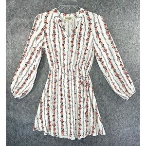 SAVANNA JANE Floral Boho Long Sleeve Knee Length Dress Size S